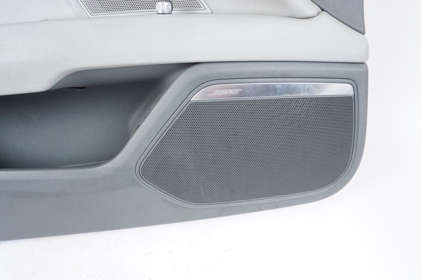2012-2015 AUDI A7 FRONT LEFT DOOR TRIM PANEL GRAY LEATHER OEM