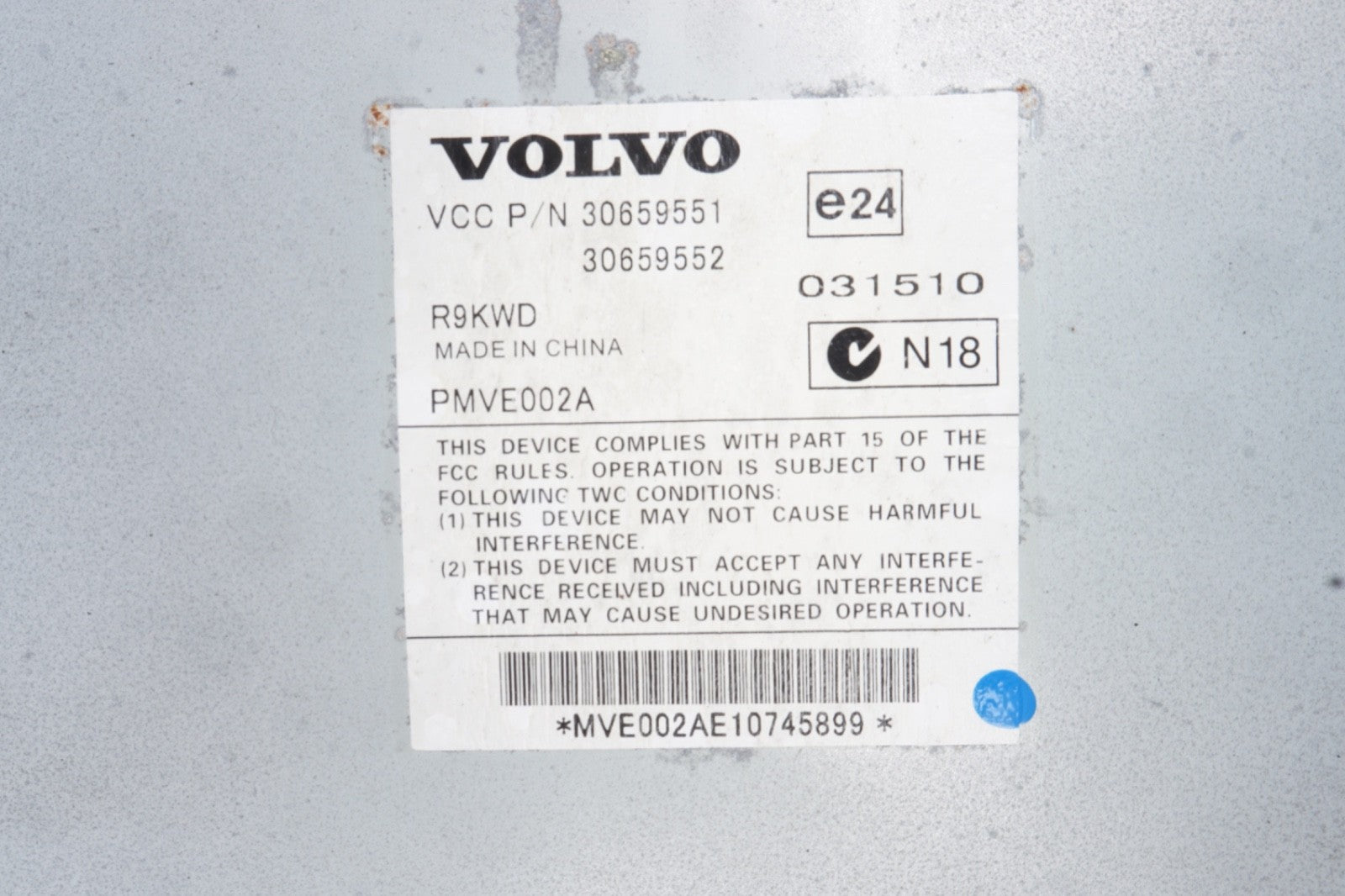 2011 - 2013 Volvo C70 Amplifier Amp 30659551