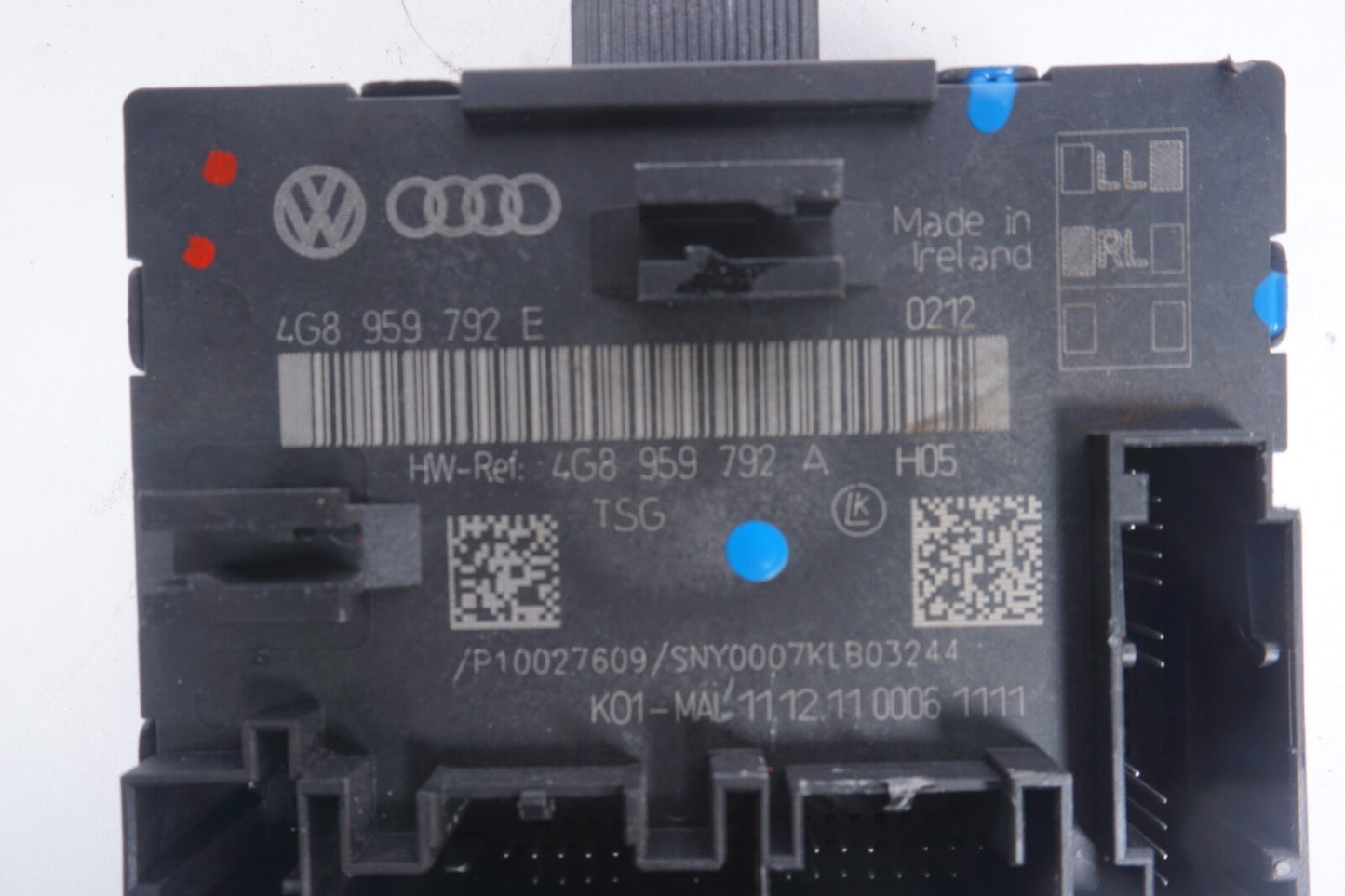 12-18 Audi A7 Front Right Passenger Side Door Control Module 4G8959792E Oem