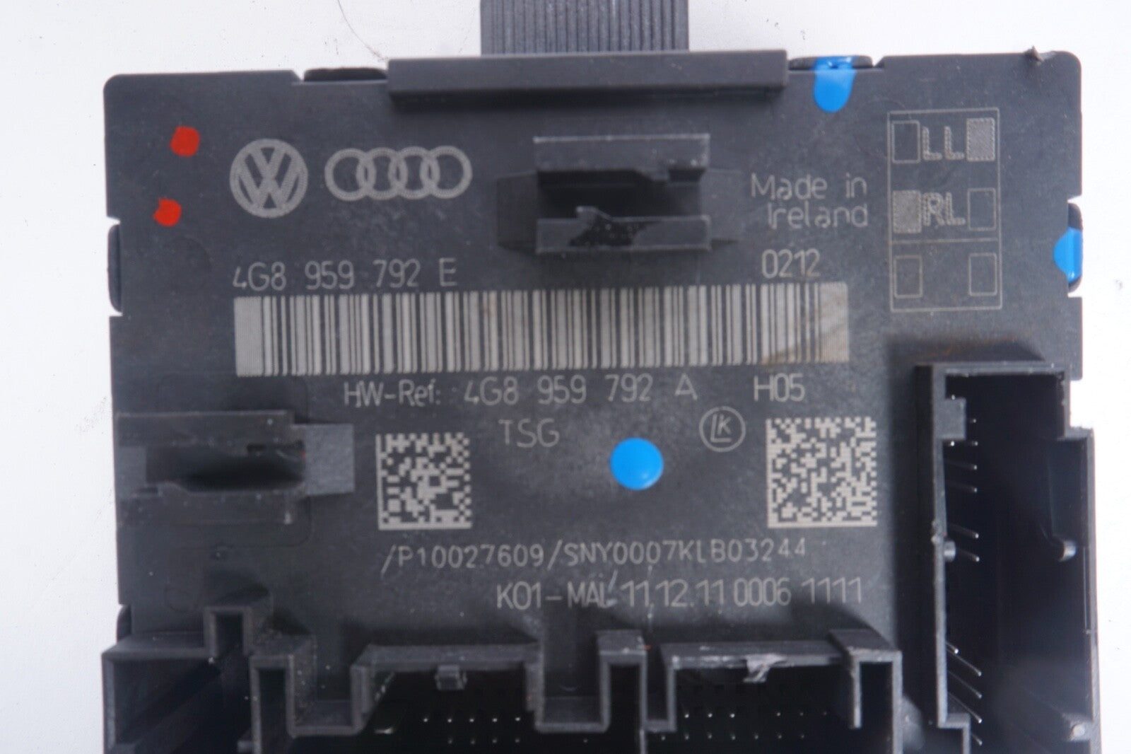 12-18 Audi A7 Front Right Passenger Side Door Control Module 4G8959792E Oem