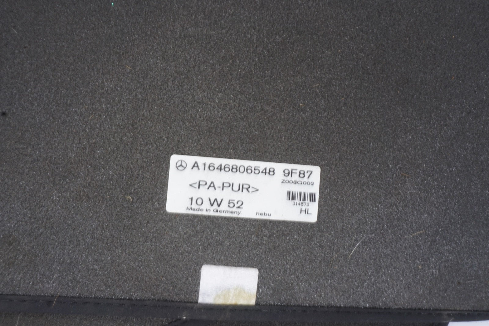 06-11 MERCEDES ML320 ML350 ML500 GL350 GL450 GL550 REAR BLACK FLOOR MATS RUGS