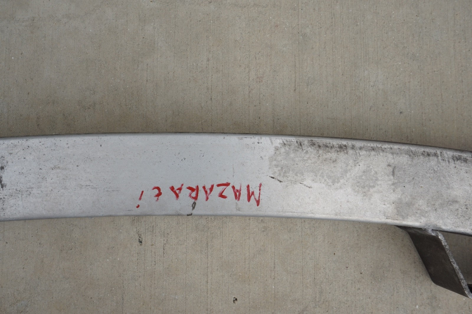 14-20 Maserati Ghibli Rear Lower Bumper Reinforcement Impact Bar 670004652 OEM