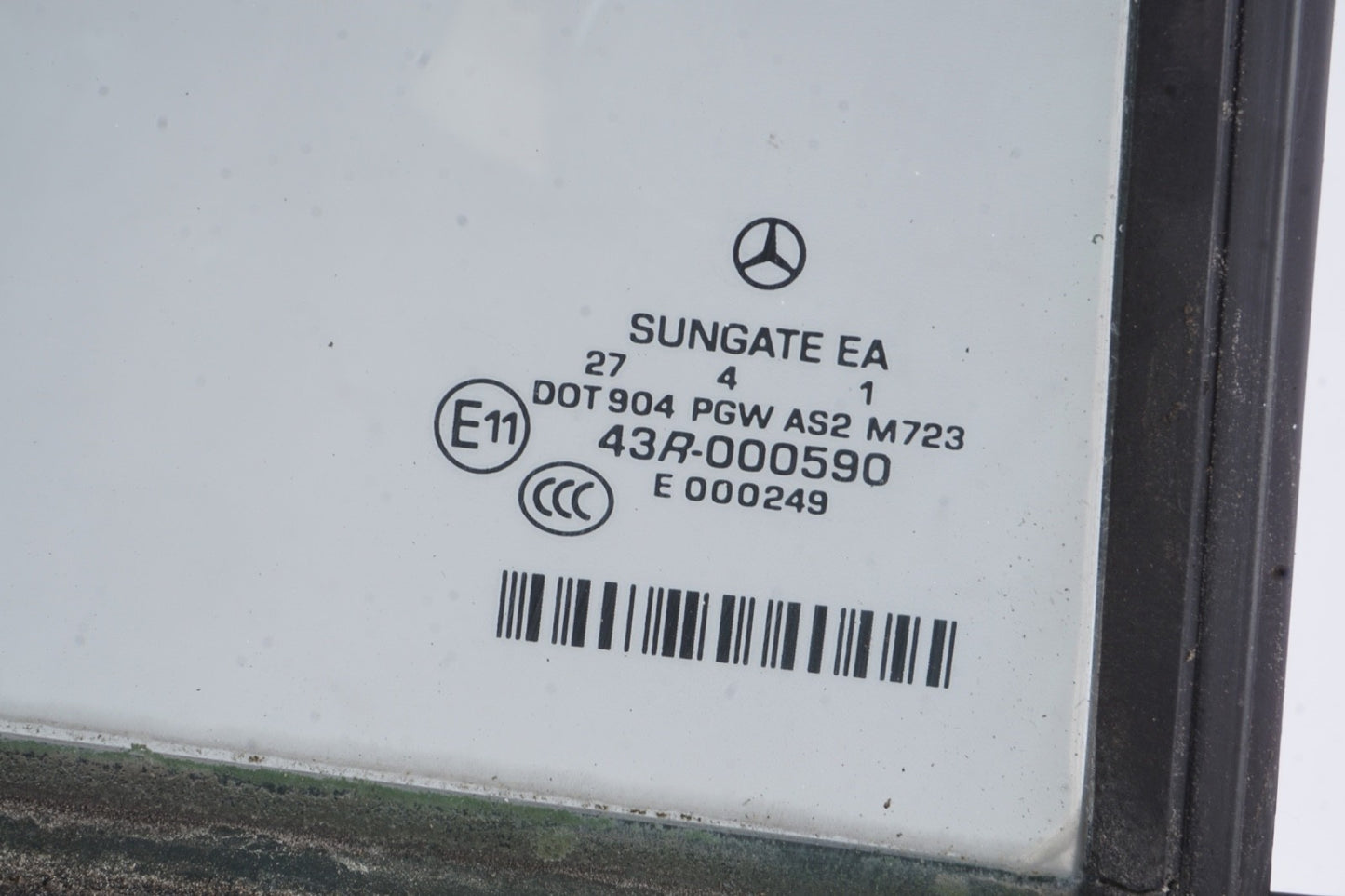 07-13 Mercedes W221 S550 S600 S63 Rear Right Side Door Window Quarter Auto Glass