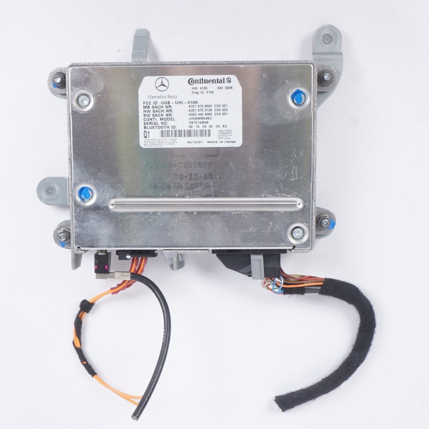 07-09 Mercedes W221 S550 CL550 Bluetooth Communication Module  OEM