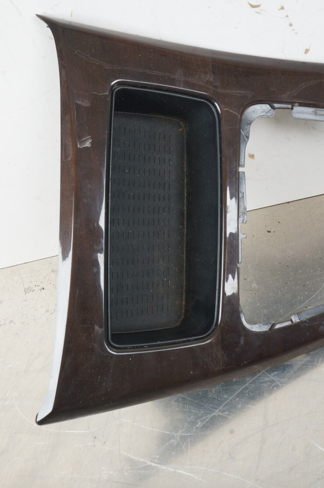 09-12 BMW 328i E90 Front Center Console Shifter Joystick Molding Bezel Wood OEM