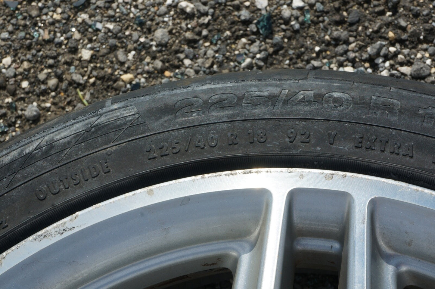 2007 - 2014 MERCEDES C250 C200 C300 C350 TIMS AMG R18 STAGGERED - BAD TIRES