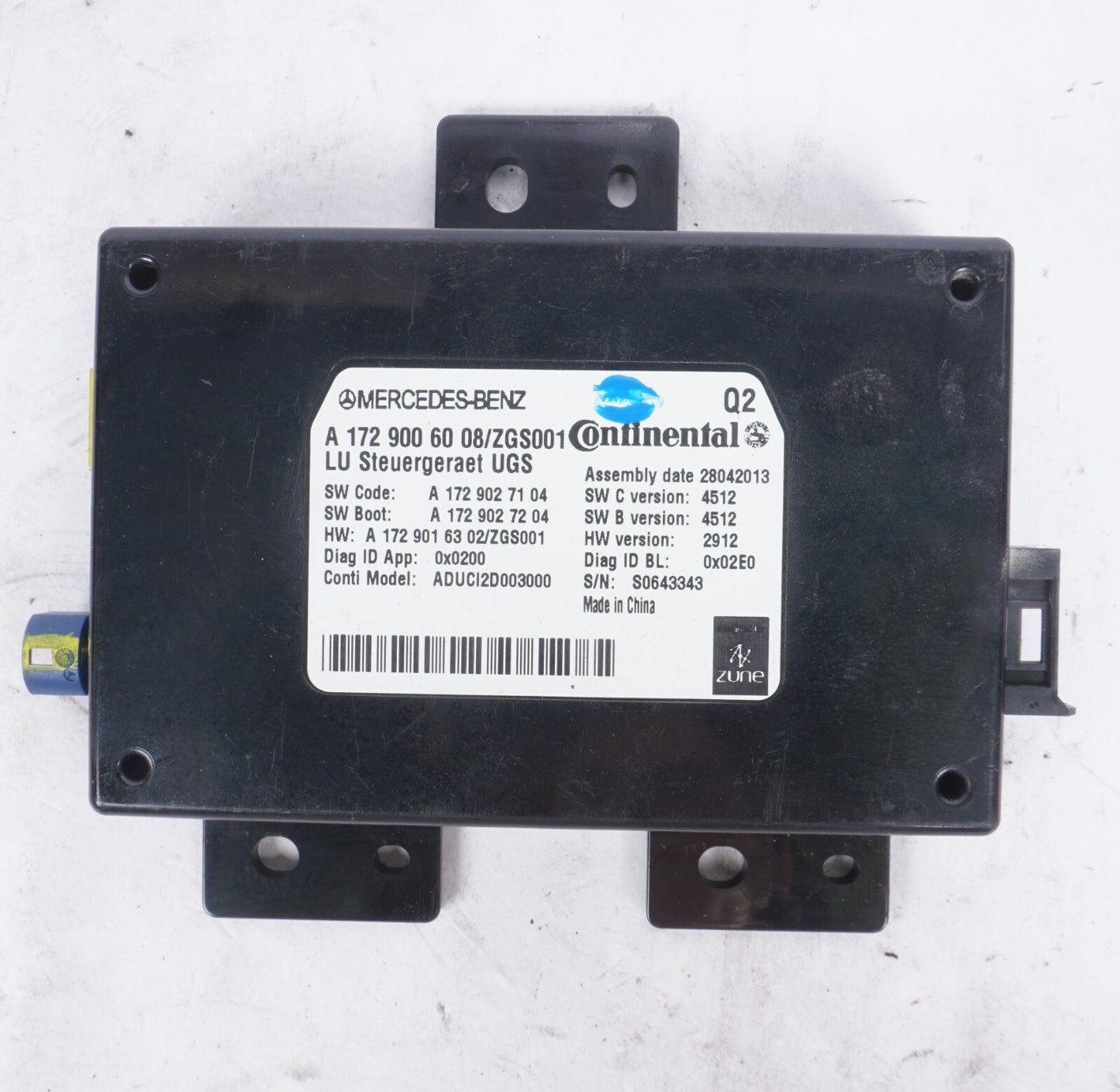 08-14 Mercedes W204 C250 C300 C350 Communication Control Module 1729001906  OEM