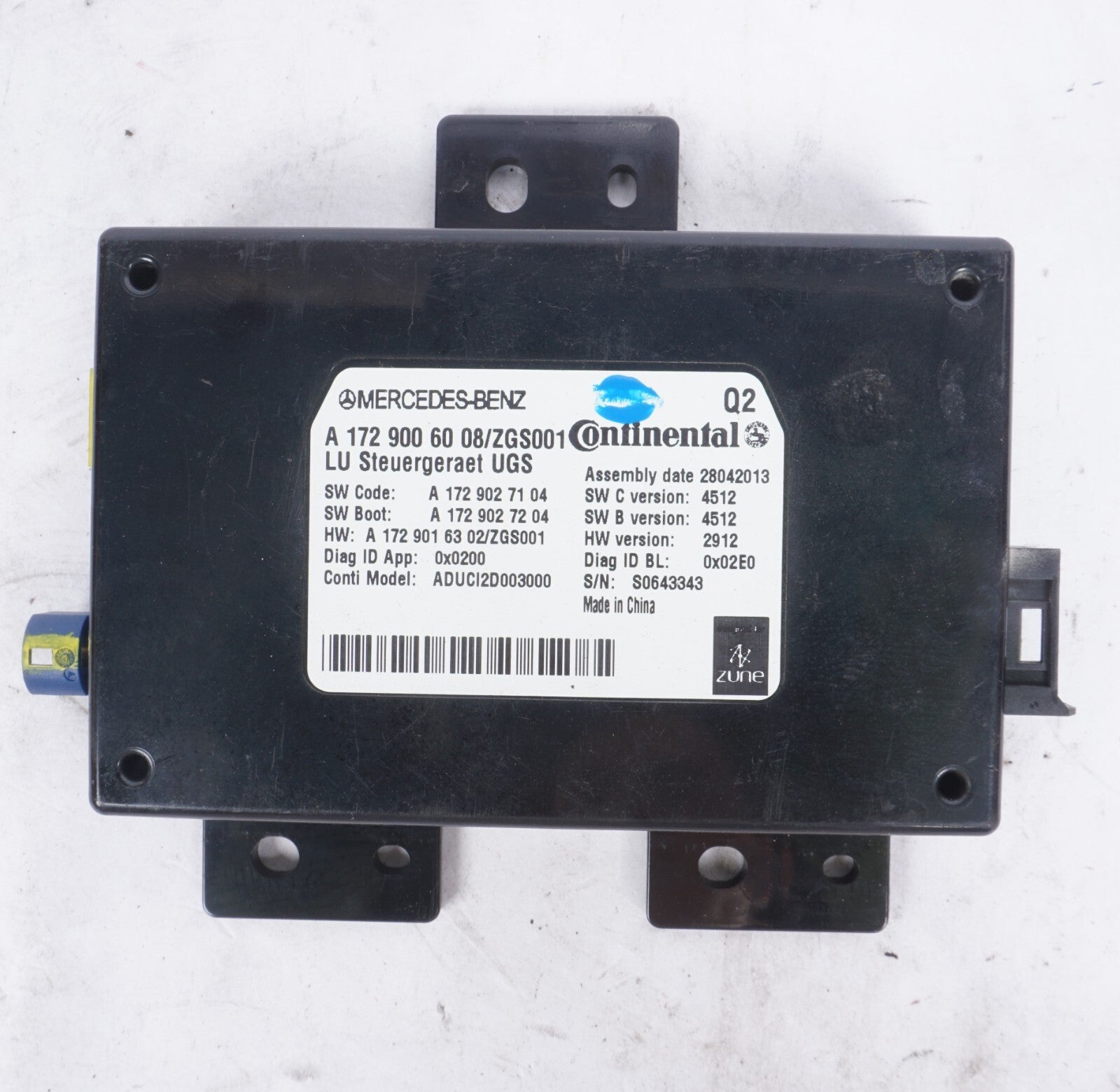 08-14 Mercedes W204 C250 C300 C350 Communication Control Module 1729001906  OEM