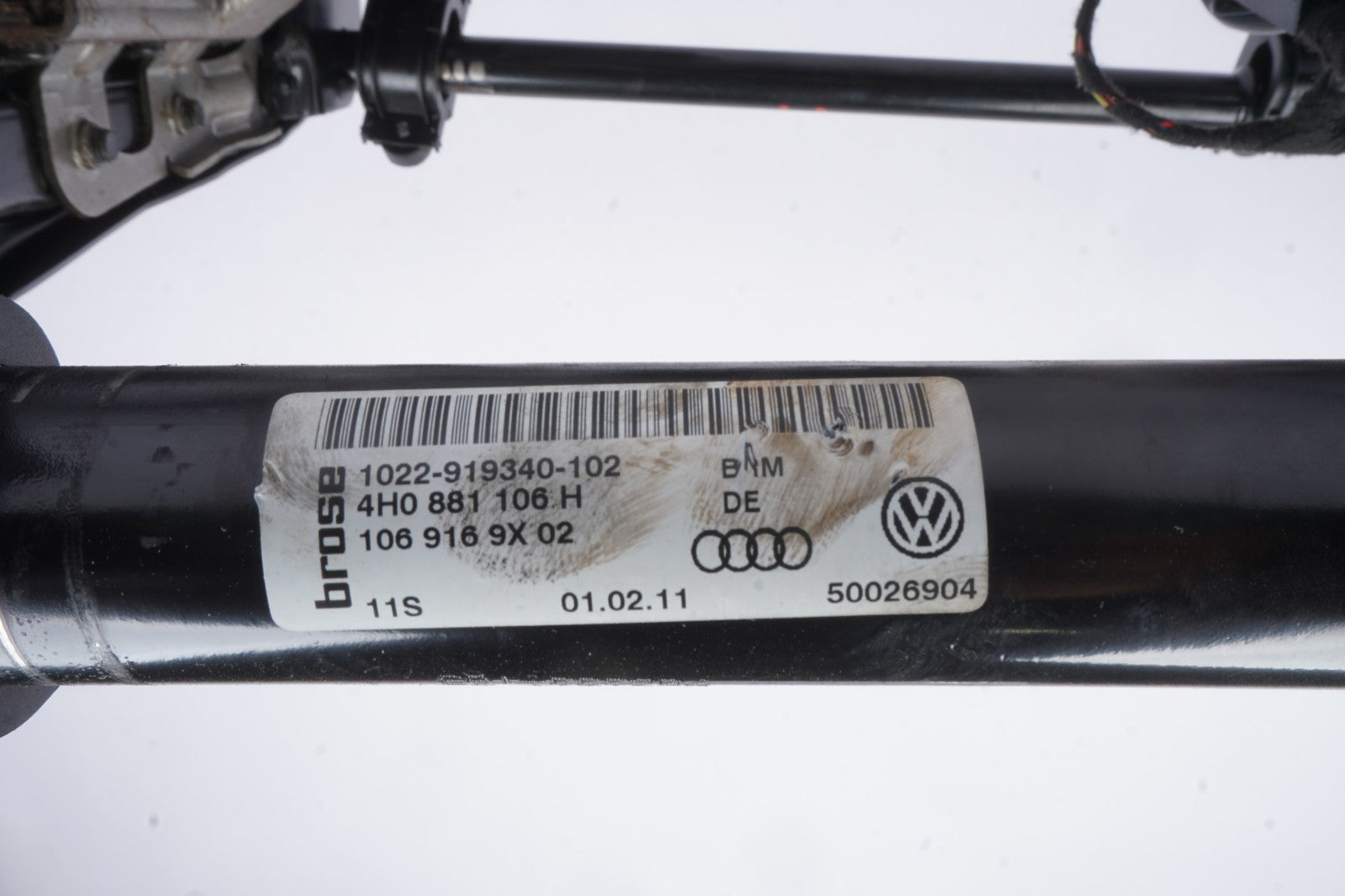 2011 - 2017 Audi A8 Front Right Driver Seat Lower Track Frame W/ Motors OEM