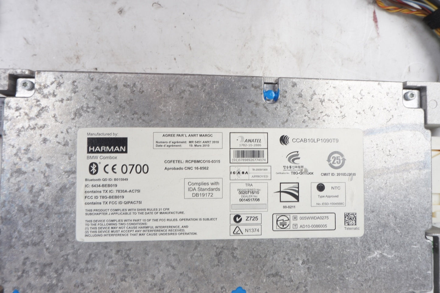 2012 – 2017 BMW 650i Telematic Bluetooth Control Module OEM 925715301