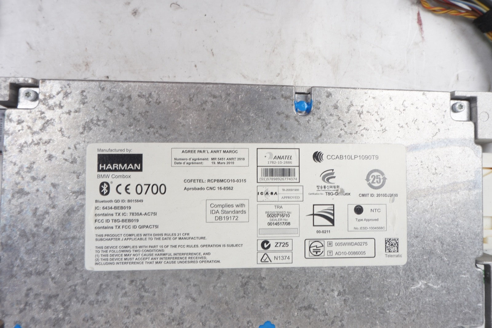 2012 – 2017 BMW 650i Telematic Bluetooth Control Module OEM 925715301