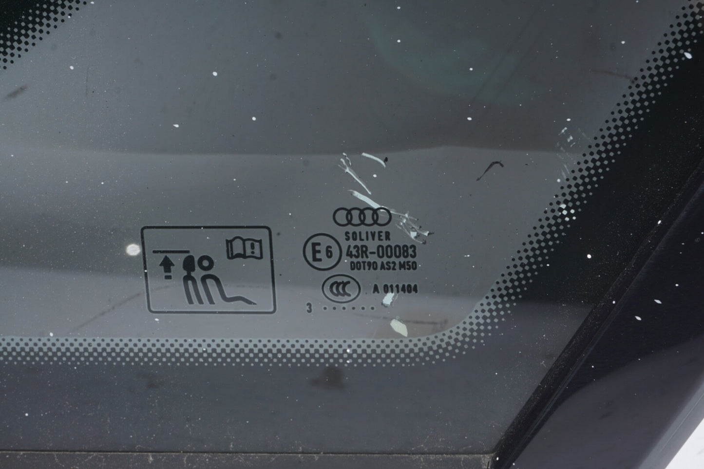 2011 - 2015 AUDI A8 SEDAN REAR RIGHT PASSENGER QUARTER PANEL TINTED WINDOW GLASS