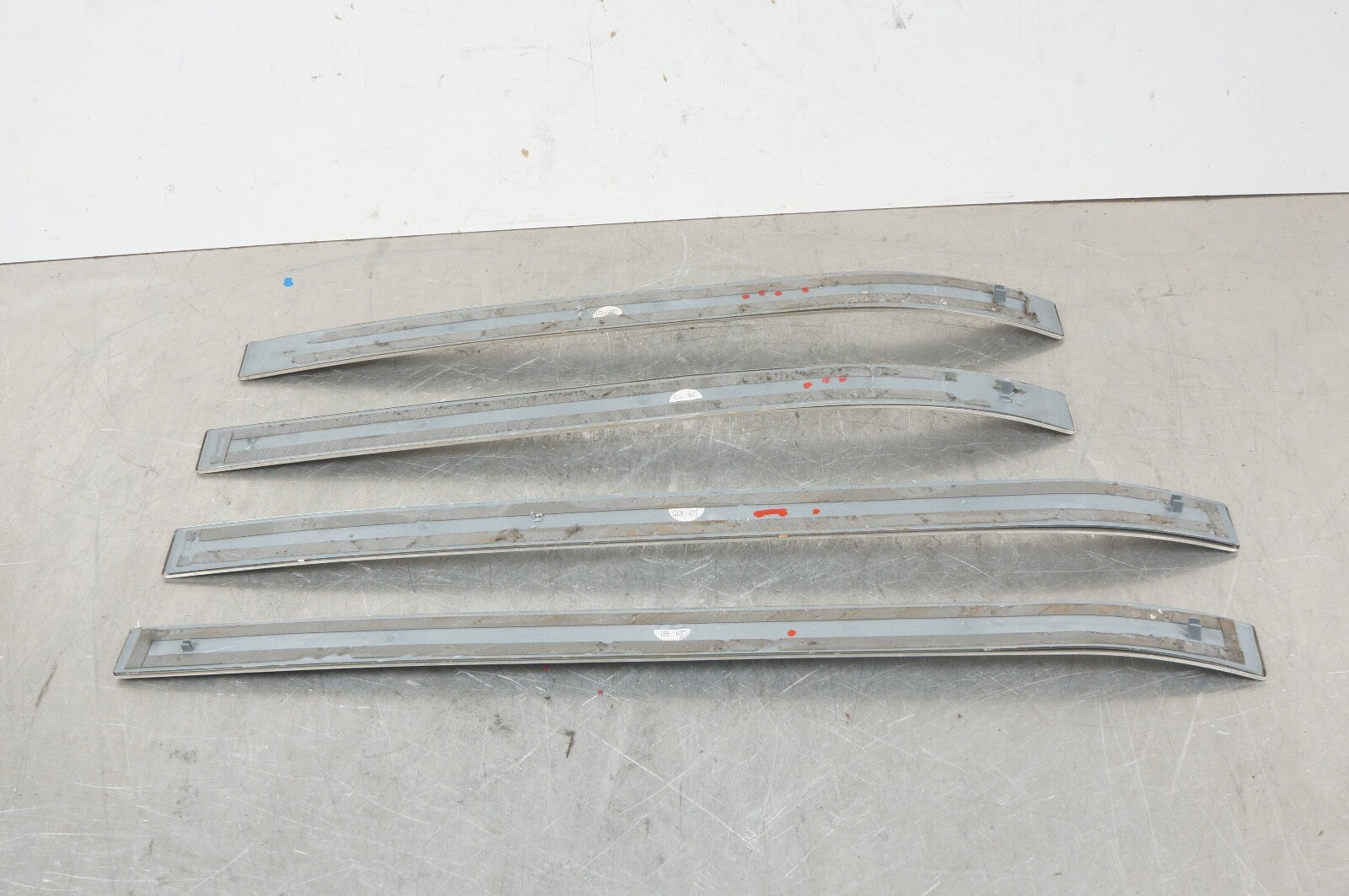 08-13 Mercedes W221 S550 Door Step Sill Cover Panel Trim OEM x 4