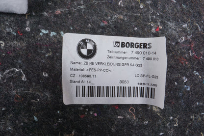 21-24 BMW 430I Convertible Trunk Right Pass Side Quarter Panel Carpet Trim OEM