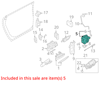 2004 - 2010 AUDI A8 4.2 QUATTRO REAR RIGHT DOOR LOCK LATCH ACTUATOR OEM