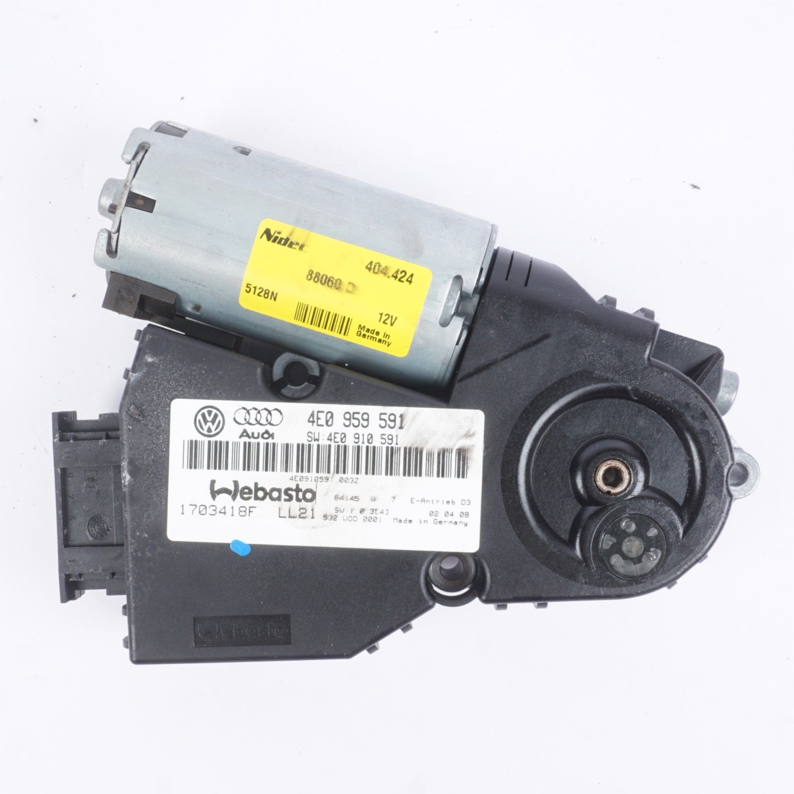 2004 - 2009 Audi A8 Quattro Sunroof Motor 4E0959591B OEM