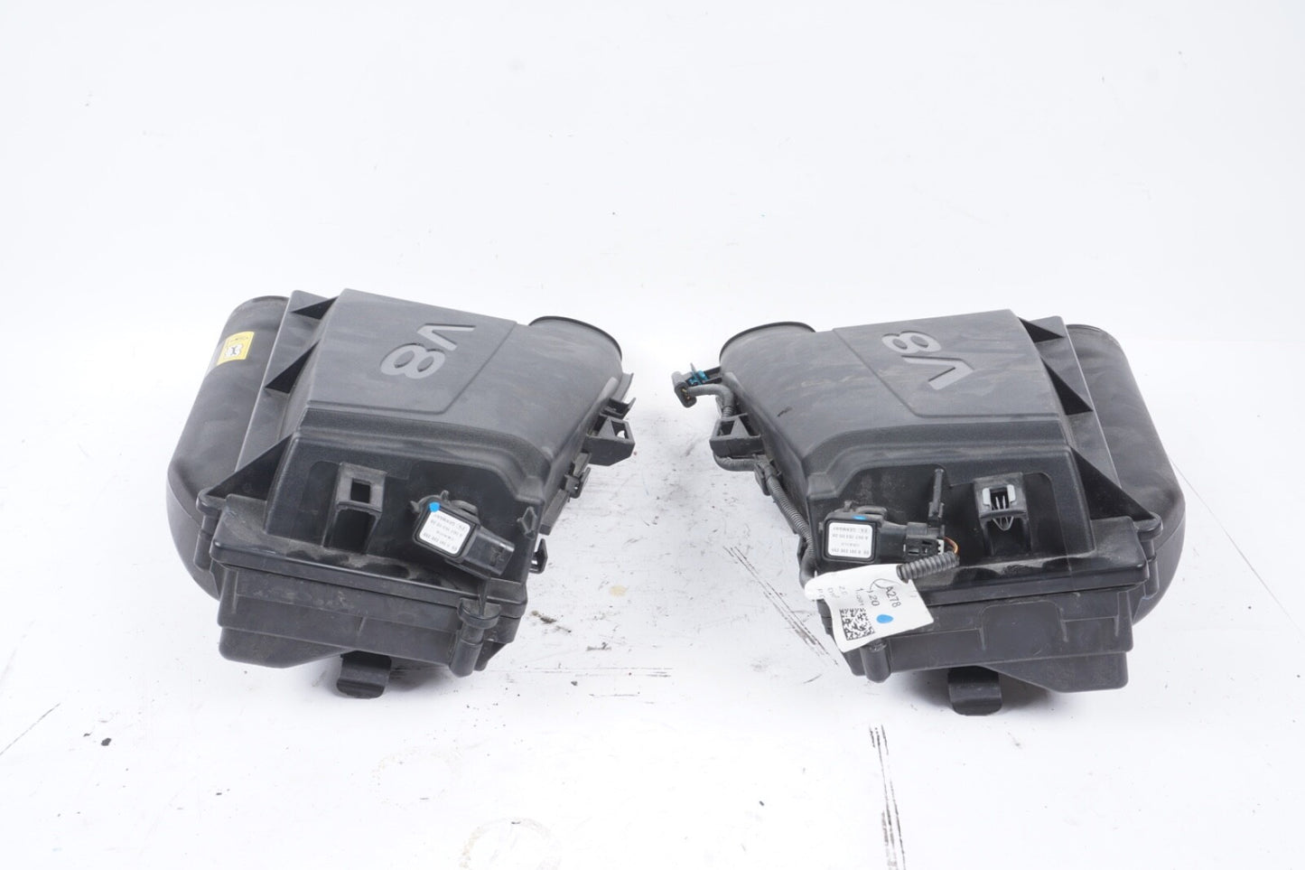 12-17 MERCEDES S550 4.6L LEFT RIGHT SIDE ENGINE AIR INTAKE CLEANER BOX OEM