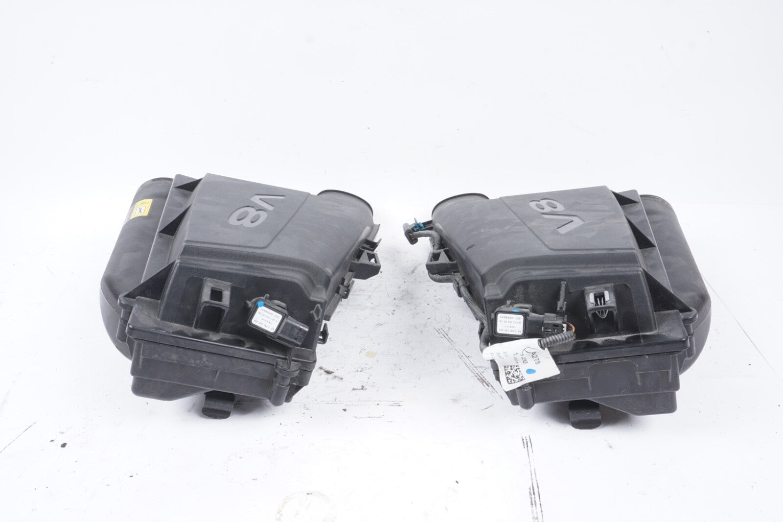 12-17 MERCEDES S550 4.6L LEFT RIGHT SIDE ENGINE AIR INTAKE CLEANER BOX OEM