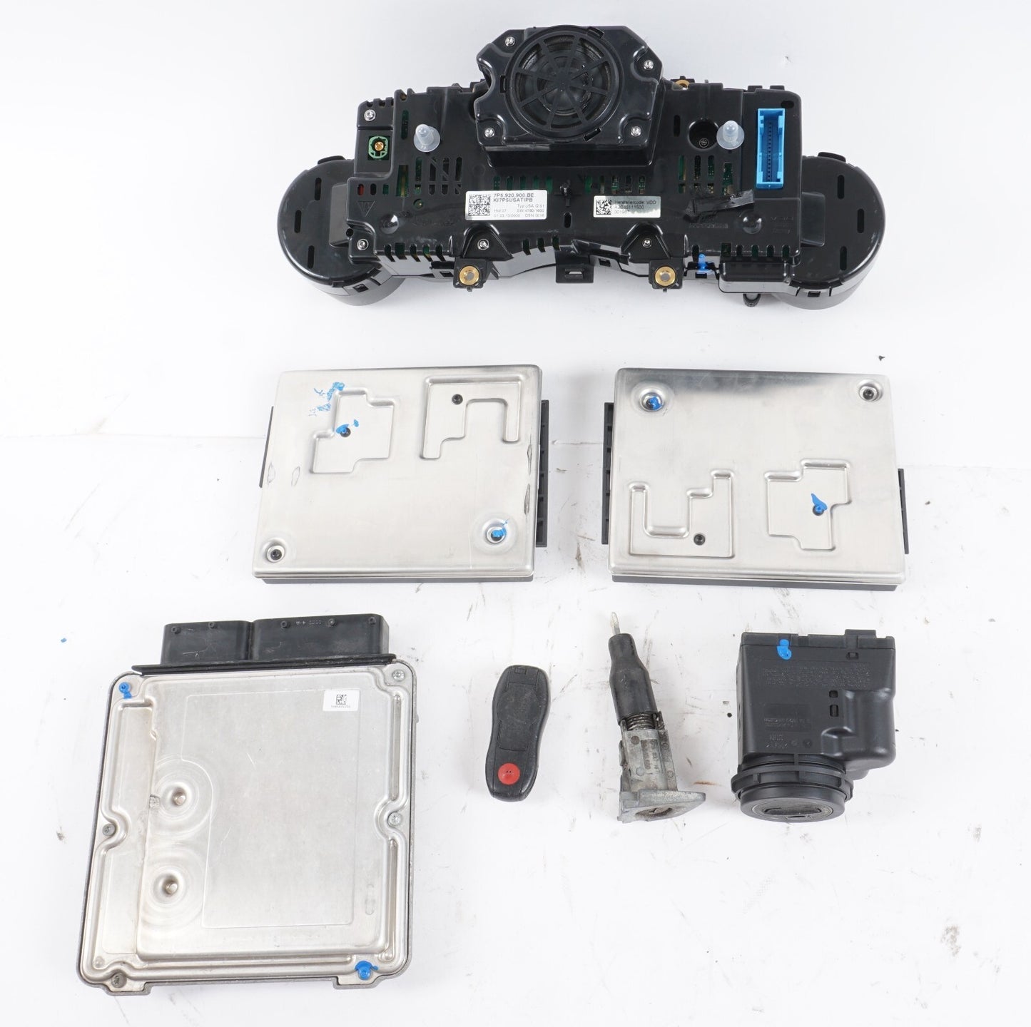 2011-2018 PORSCHE CAYENNE 3.6L IGNITION SET KEY LOCK MODULE GAUGE OEM