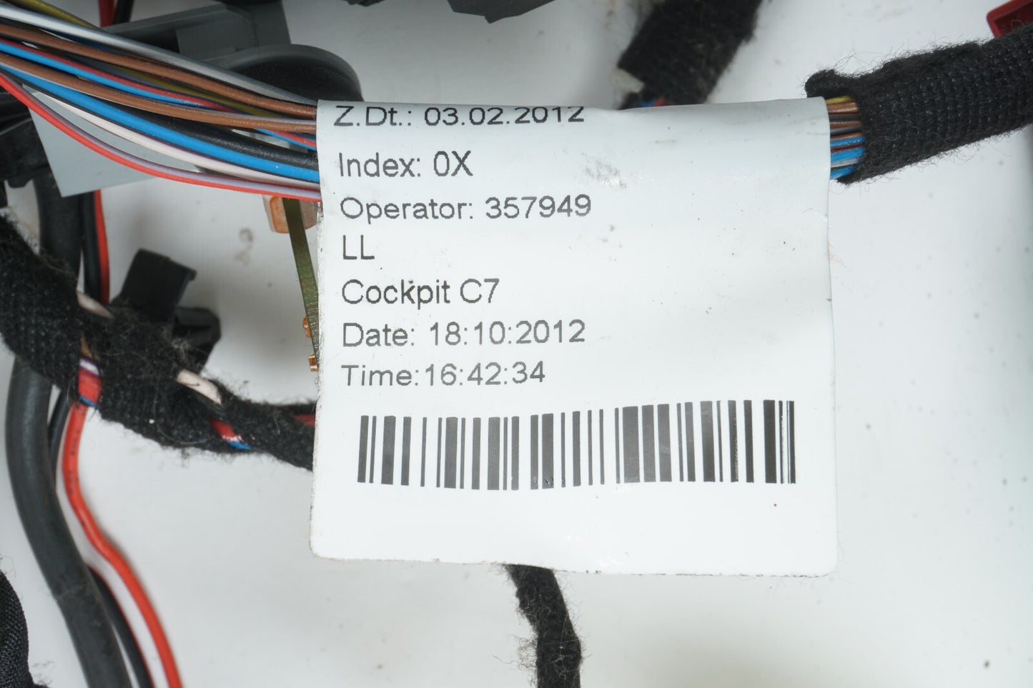 2012 - 2015 AUDI A7 QUATTRO 3.0L DASHBOARD INSTRUMENT PANEL WIRING HARNESS OEM