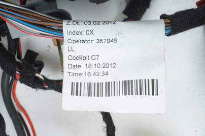2012 - 2015 AUDI A7 QUATTRO 3.0L DASHBOARD INSTRUMENT PANEL WIRING HARNESS OEM