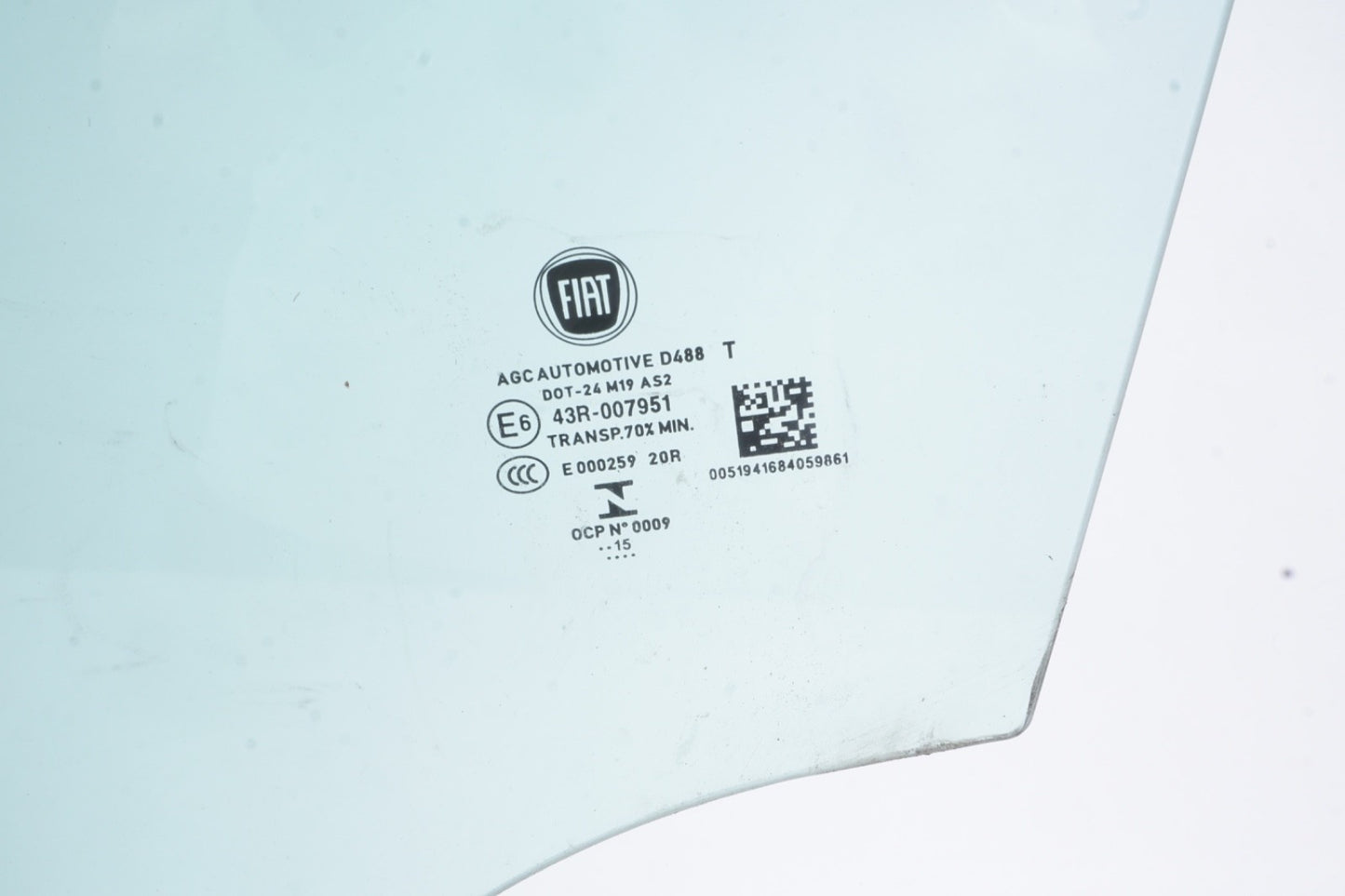 2016 - 2023 Fiat 500X Driver Left Side Front Door Window Glass