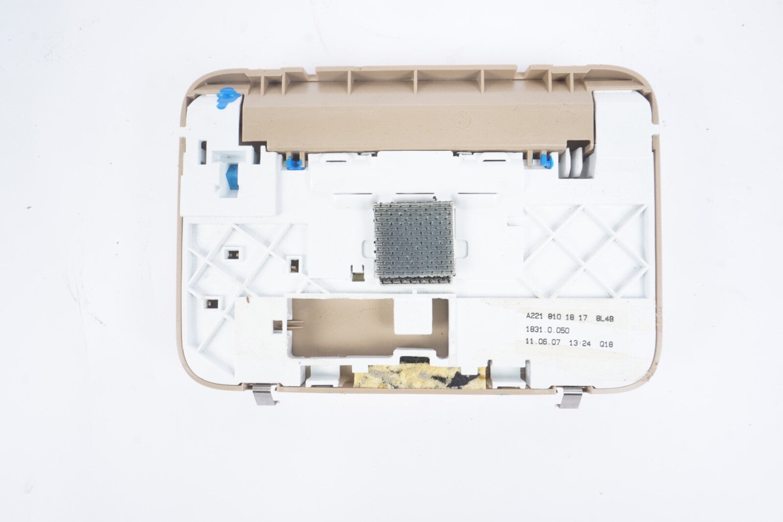 07-13 Mercedes W221 S400 S550 Rear Overhead Vanity Mirror Beige 2218101817 OEM