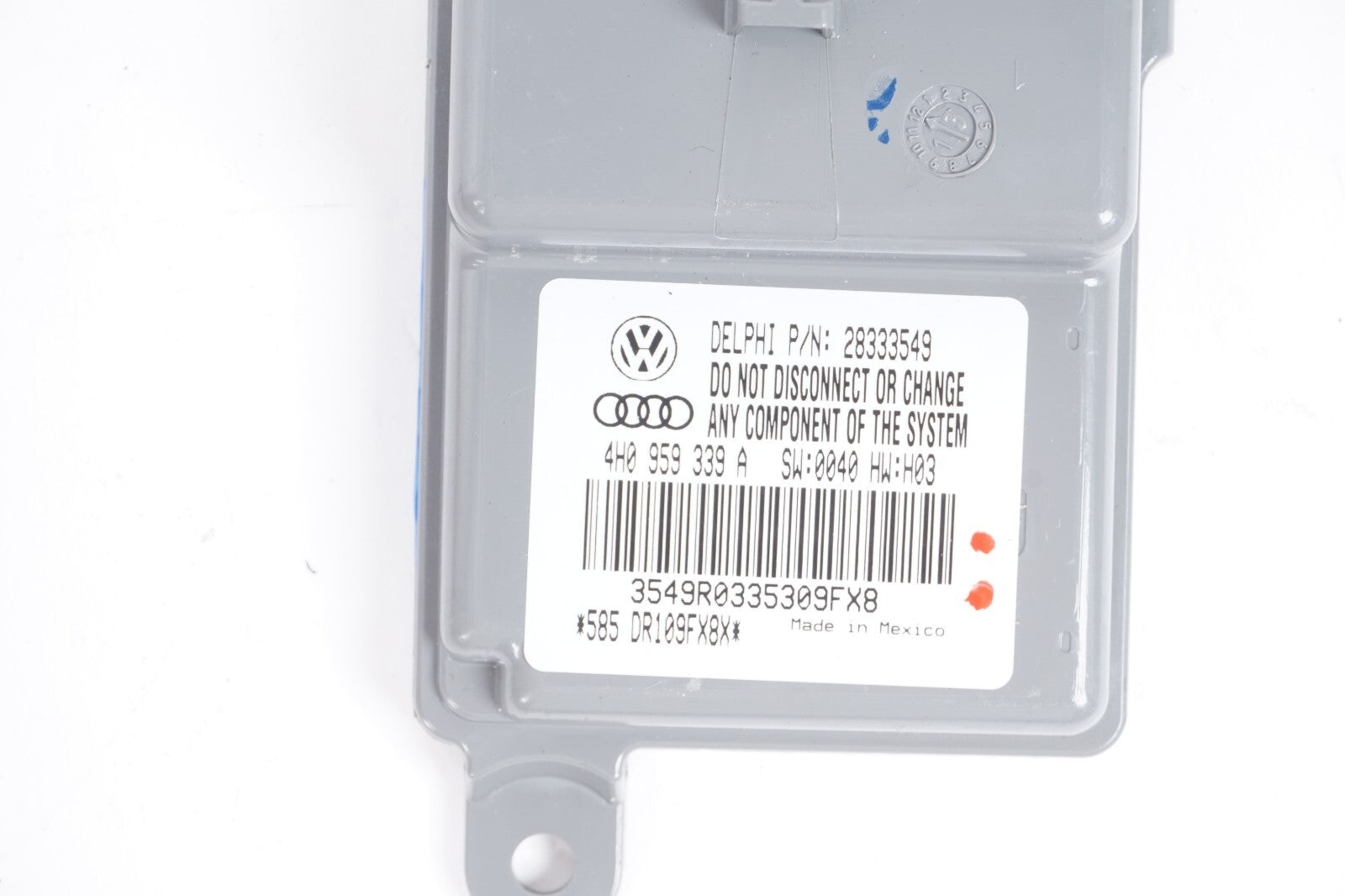 11-17 AUDI A8 A8L S8 FRONT RIGHT SEAT OCCUPANT SENSOR MODULE 4H0959339A  OEM