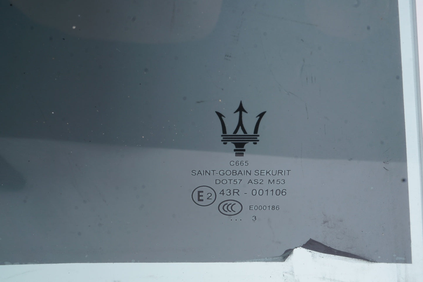 2014 - 2017 Maserati Ghibli Rear Right Passenger Side Door Window Auto Glass Oem