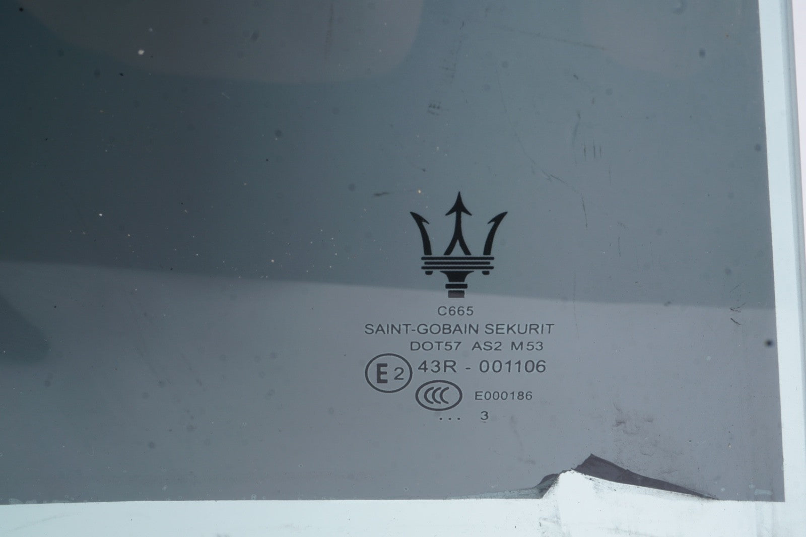 2014 - 2017 Maserati Ghibli Rear Right Passenger Side Door Window Auto Glass Oem