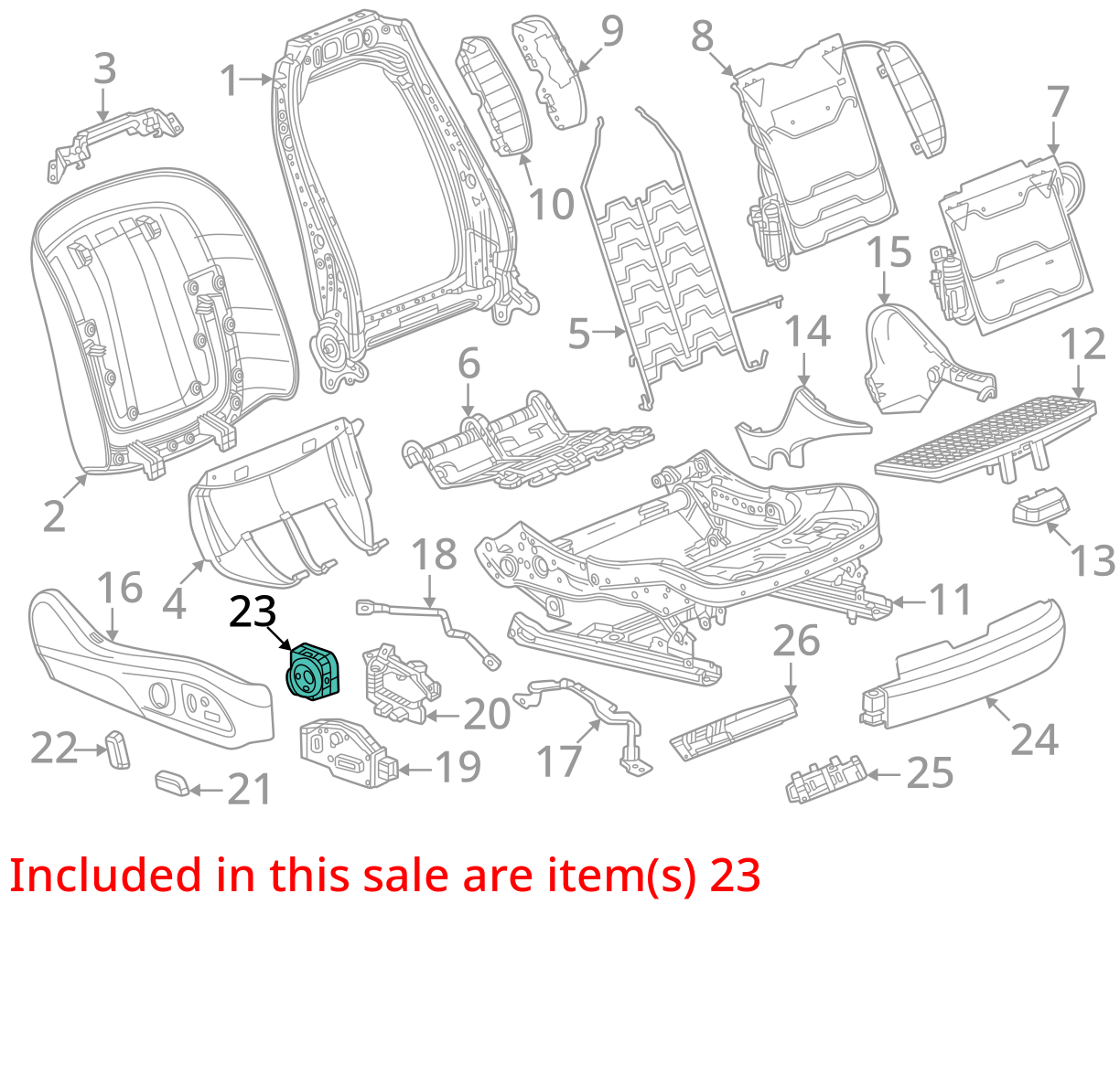 2020-2023 CADILLAC CT4 FRONT LEFT DRIVER SEAT LUMBAR CONTROL SWITCH OEM