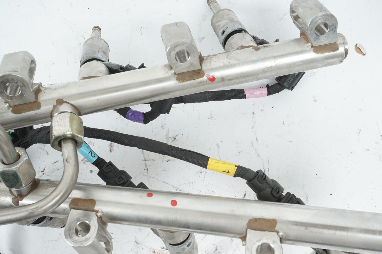 2014 - 2017 MASERATI QUATTROPORTE 3.0L FUEL RAIL W/ INJECTORS OEM 51K
