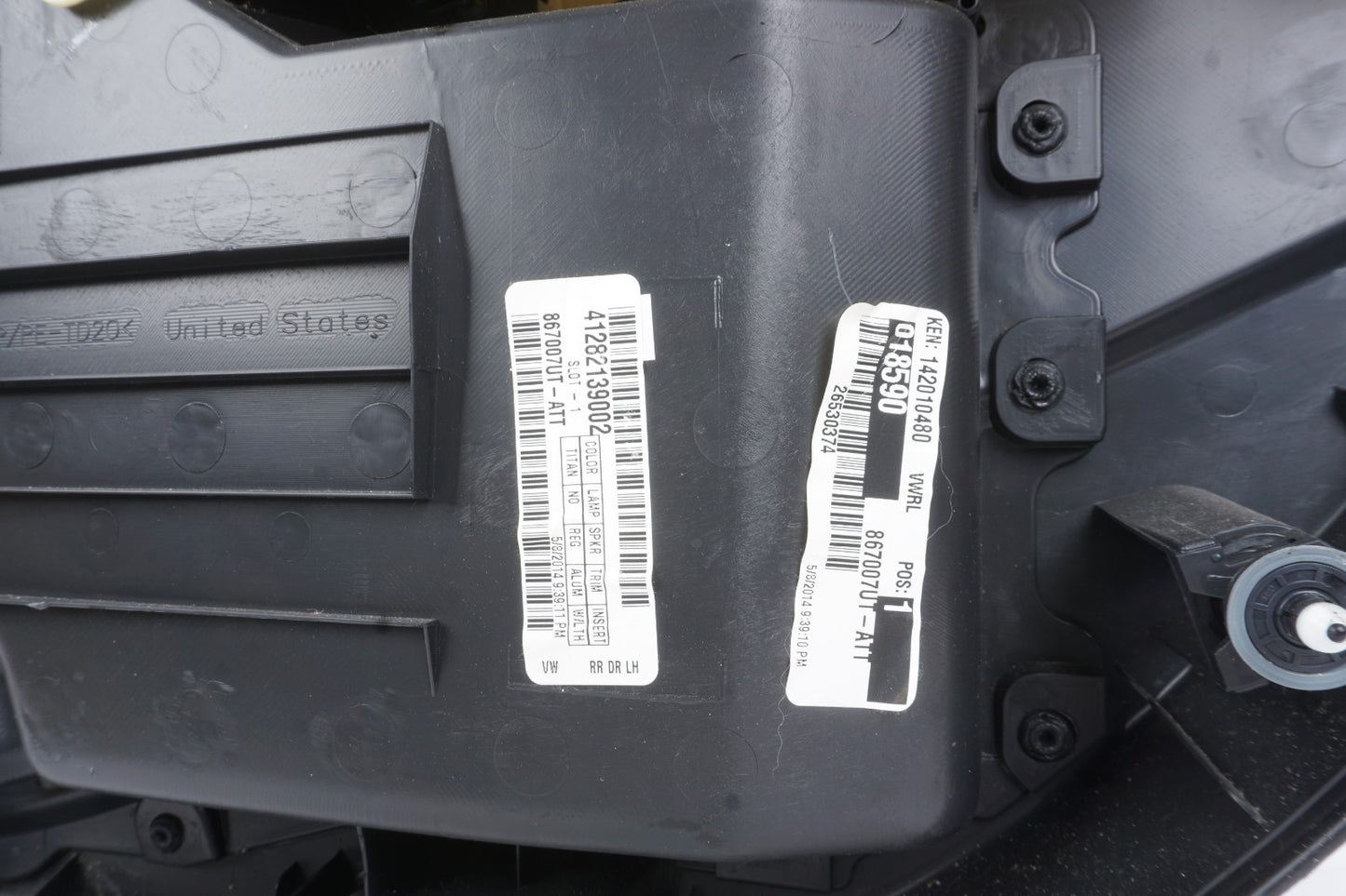 2012-2019 Volkswagen Passat Rear Left Driver Side Door Panel Trim OEM