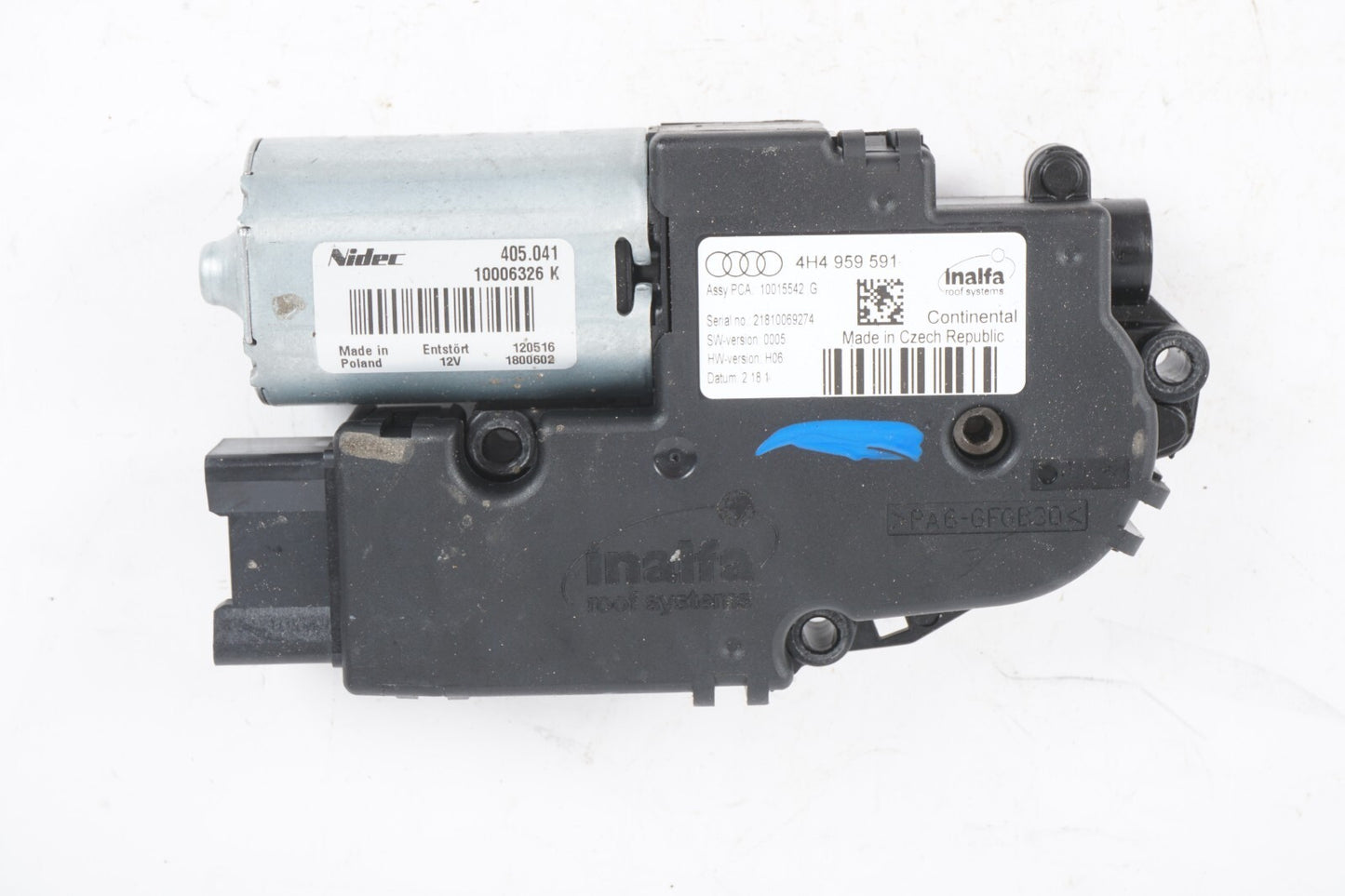 11-17 AUDI A8L SPANORAMIC SUN ROOF SUN MOON ROOF MOTOR 4H4959591  OEM