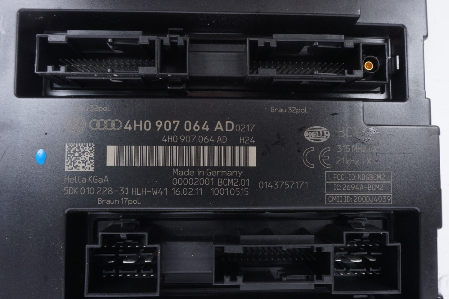 11-14 Audi A8L Quattro Onboard Supply Control Module Unit 4H0907063G Oem