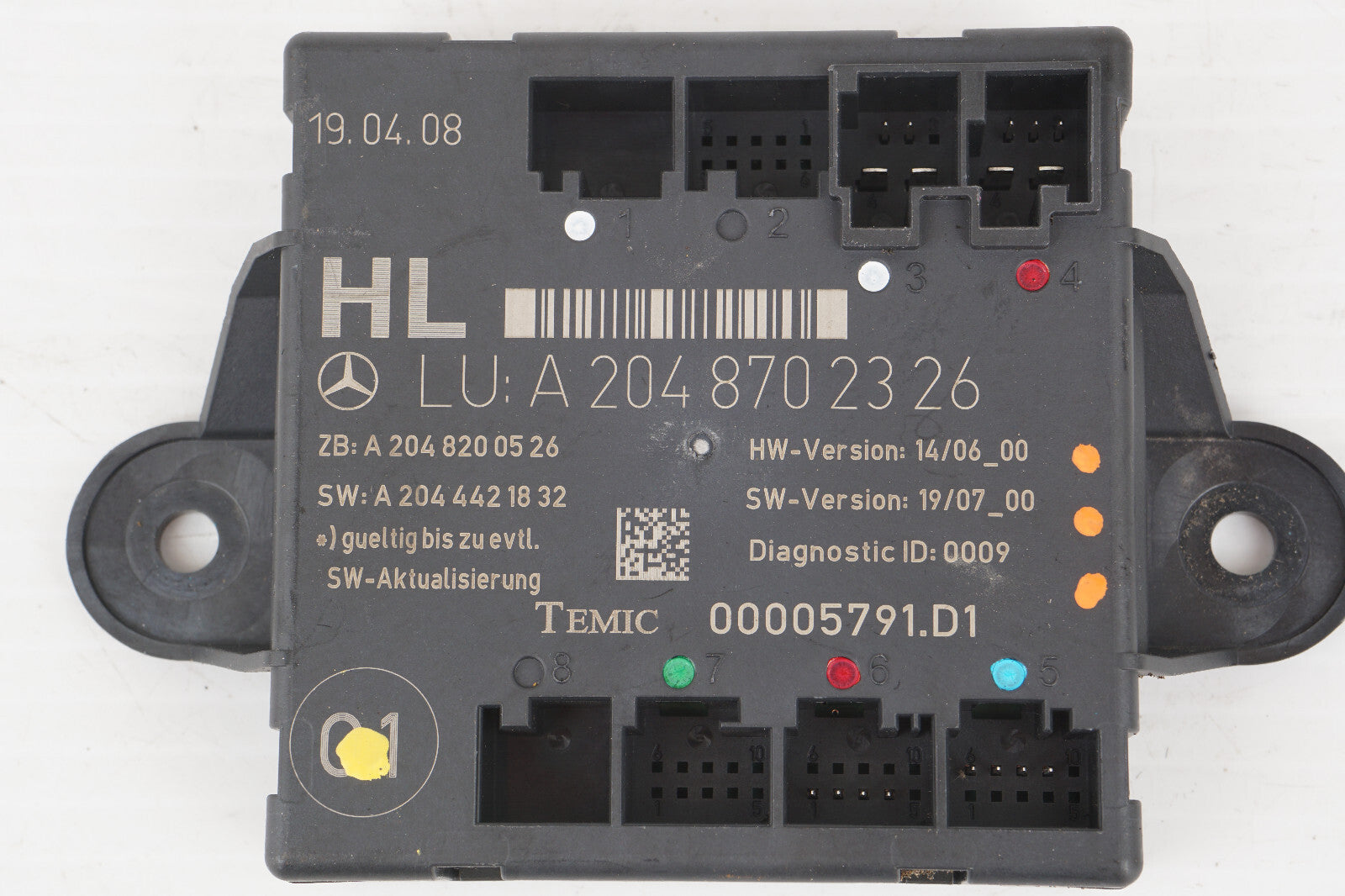 2008 - 2014 MERCEDES C300 W204 REAR LEFT DRIVER SIDE DOOR CONTROL MODULE OEM