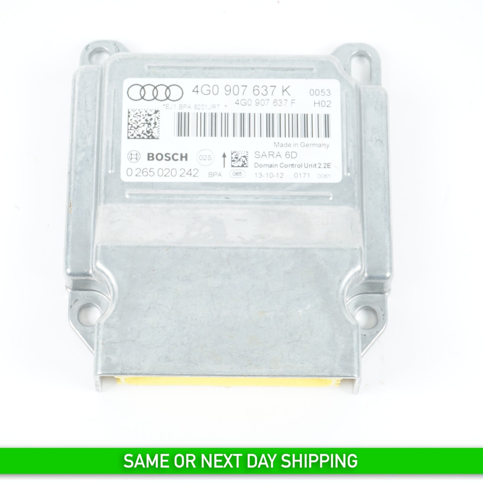 2012 - 2017 AUDI A7 YAW RATE SPEED COMBINATION SENSOR MODULE 4G0907637K OEM