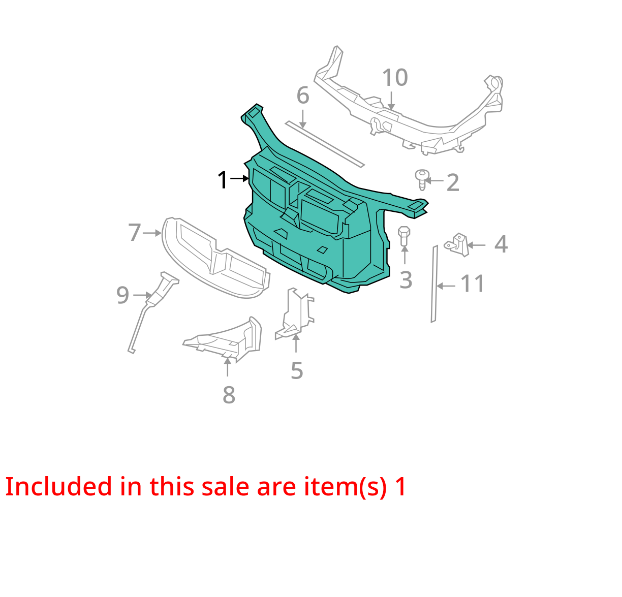 2007 ‑ 2013 BMW 325i 328i 330i 335i Coupe Convertible Radiator Support OEM