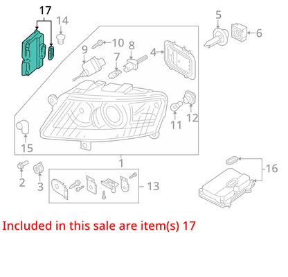 06-10 AUDI A8 A8L S8  HEADLIGHT RH RIGHT PASSENGER SIDE OEM !!!WATER DAMAGED!!!