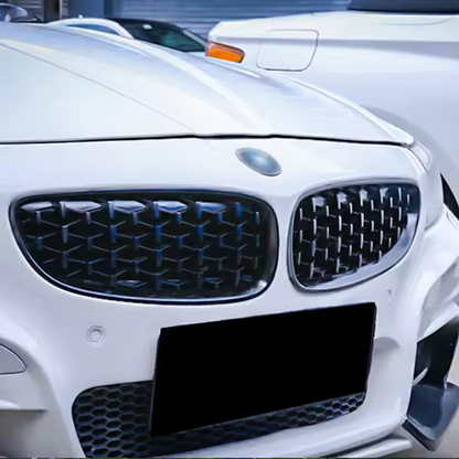 For 2009-2016 BMW E89 Z4 Front Bumper Grille Pair Gloss Black Meteor Style