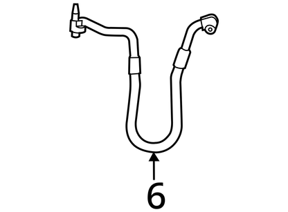 2015-2017 Fiat 500 AC Air Condition Refrigerant Suction Pipe Line Hose Tube OEM