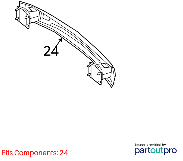 2011 - 2017 Mercedes E350 E550 Convertible Coupe Rear Bumper Reinforcement OEM