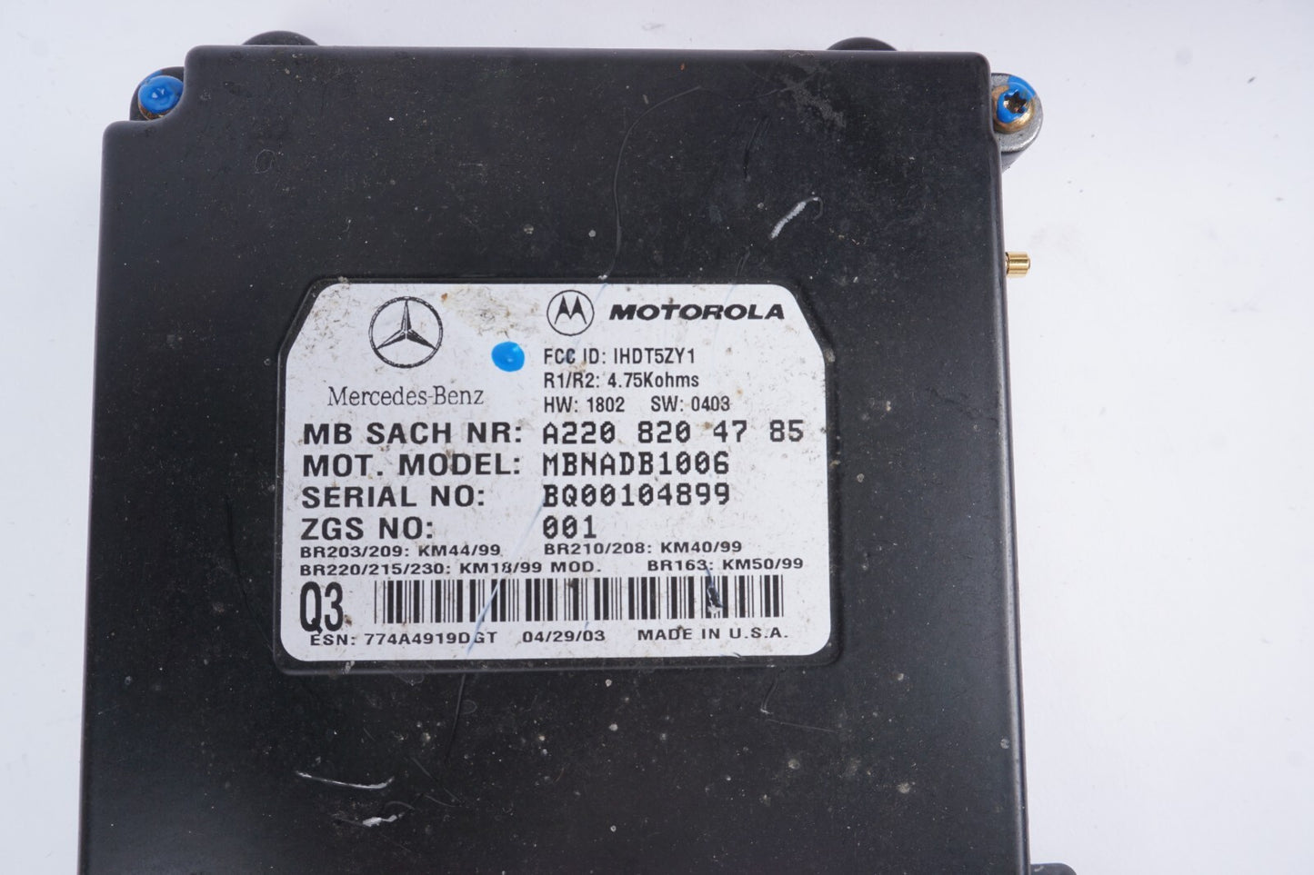03-06 Mercedes R230 SL500 SL55 Voice Command Control Module 2208204785  OEM