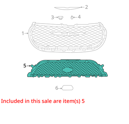 21 22 23 24 25 CHRYSLER PACIFICA LOWER GRILLE BLACK OEM 6WF63DX8AB