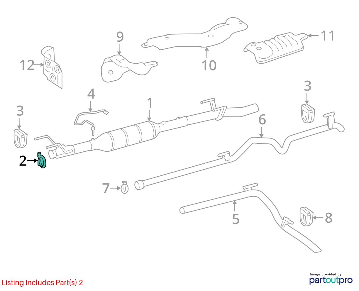 2011 - 2023 Mercedes E350 W207 W212 Exhaust Pipe Clamp Set of 3 OEM