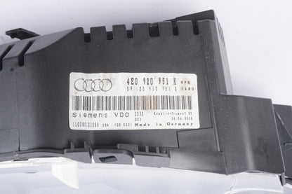 08-10 Audi A8 Quattro Speedometer Instrument Gauge Cluster M1802 4E0920951 OEM