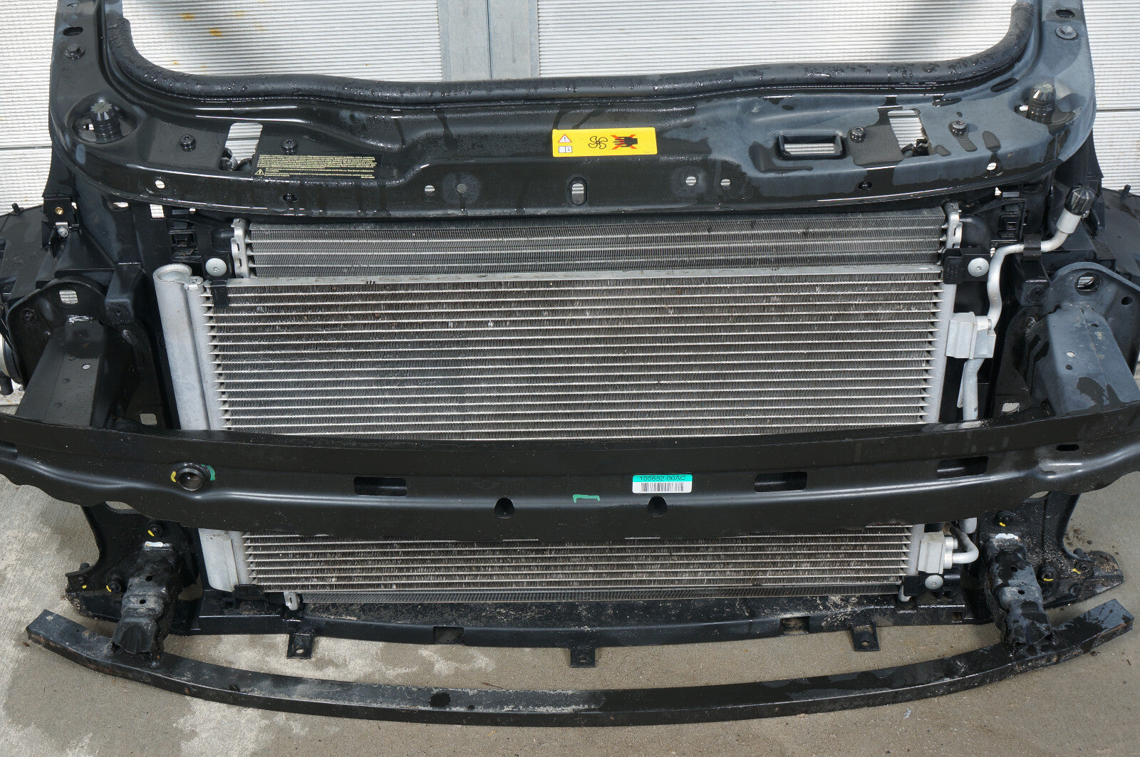 2012 - 2015 MINI COOPER R57 RADIATOR SUPPORT & FAN W/ BUMPER REINFORCEMENT OEM