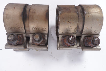03-06 Mercedes R230 SL500 Exhaust Clam Set Of 2 OEM