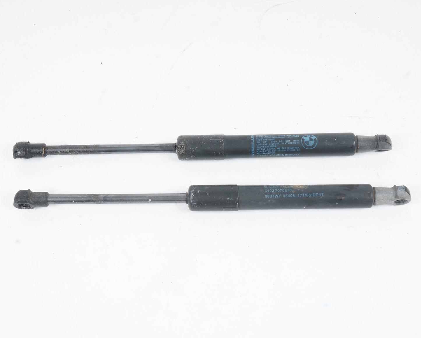 06-10 BMW 650I M6 E64 E63 FRONT HOOD BONNET SHOCK STRUT LIFT CYLINDER SET OEM