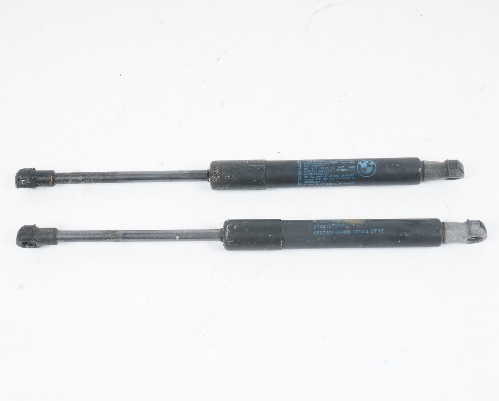06-10 BMW 650I M6 E64 E63 FRONT HOOD BONNET SHOCK STRUT LIFT CYLINDER SET OEM